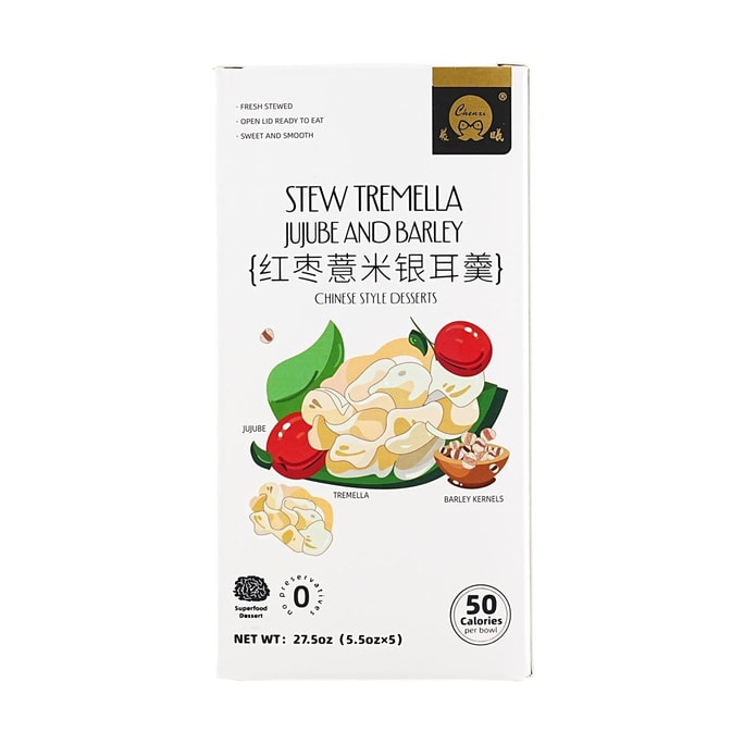 Stew Tremella with Jujube and Barley , 27.5 oz【Chinese New Year Must Have】