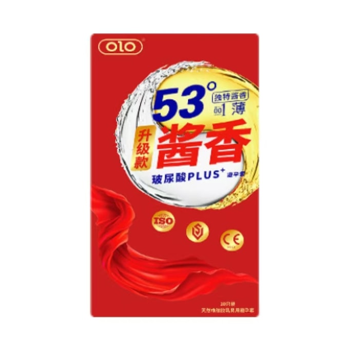 【カップル向け新体験】OLO 53度ソース味コンドーム ヒアルロン酸コンドーム 大人の氷と炎の楽しみ 新商品 お得な10個入 1箱