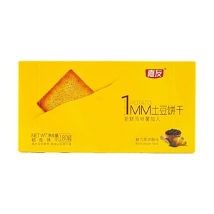 嘉友 1MM薄脆土豆饼干  黑胡椒味 180g
