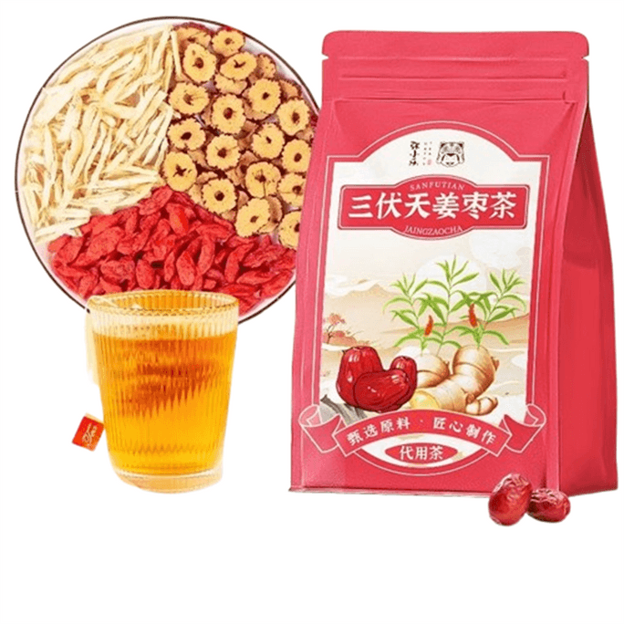 【中国直邮】 张小乐 姜枣茶20包/袋祛湿去寒三伏天姜枣茶红枣枸杞姜枣茶三伏姜枣茶