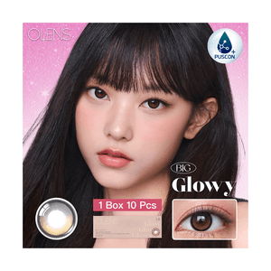 【中国直邮】 韩国 O-LENS Big Glowy Mocha Brown【琉璃黑】大直径 美瞳日抛 小直径自然款 10片装 0