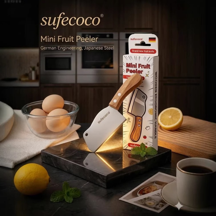 sufecoco 英式小廚刀 水果刀 切菜 切肉 廚房 小巧 便攜 戶外 不鏽鋼 1個 3