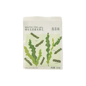 [중국 직배송] 양씨네 김맛 꼬불꼬불한 떡 스틱, 봉지 스낵, 항저우 시시 특산품, 꼬불꼬불한 떡 스틱 조각, 200g