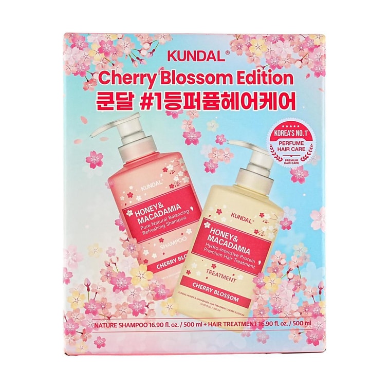 Cherry Blossom Edition Honey & Macadamia Shampoo, 16.9 fl oz + Treatment 16.9 fl oz 6