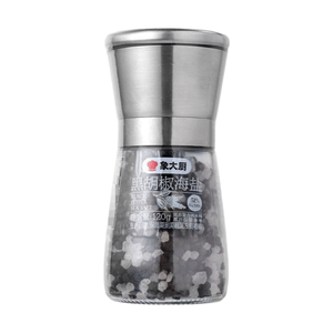 Elephant Chef Black Pepper Sea Salt 120g Grinder Bottle, Mixed Pepper Seasoning For Steak, Fitness Meals & Barbecue