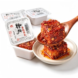 桥牌 腐乳一块腐乳川渝特产手工香辣豆腐乳独立包装15g*5块