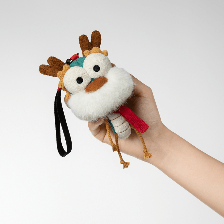 [中国直送] Youquyoupin 文東子 ドラゴンヘッドボス ぬいぐるみ キーホルダー/キーチェーン ギフト/誕生日/新年ギフト 12cm 3