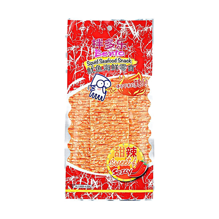 Dried Squid Snack,Sweet&Spicy Flavor, 0.7 oz【Thailand Trendy】【Packaging May Vary】 4