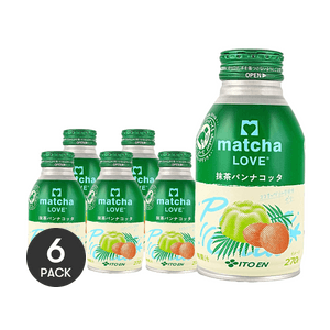 말차 러브 말차 판나코타 젤리 드링크, 코코넛 밀크 맛, 9.52 oz *6【6팩】【흔들어서 즐기세요】