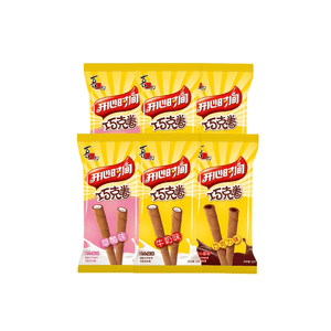 【中国直邮】 喜之郎 巧克夹心蛋卷 30g*6袋