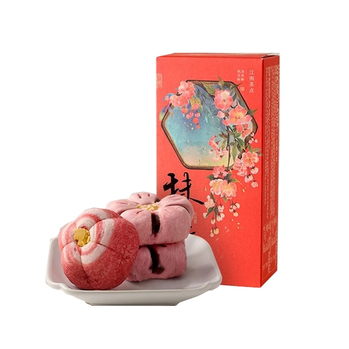 【中国直邮】知味观 杭州特产传统糕点心 中秋月饼【1盒】抹红嫣茶果点心110g (海棠酥30g+桃花酥40g*2)
