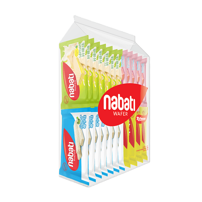 [중국 직배송] 나바티 레인보우 플레이버 웨이퍼 (25g*23개입) 575g (인도네시아산)