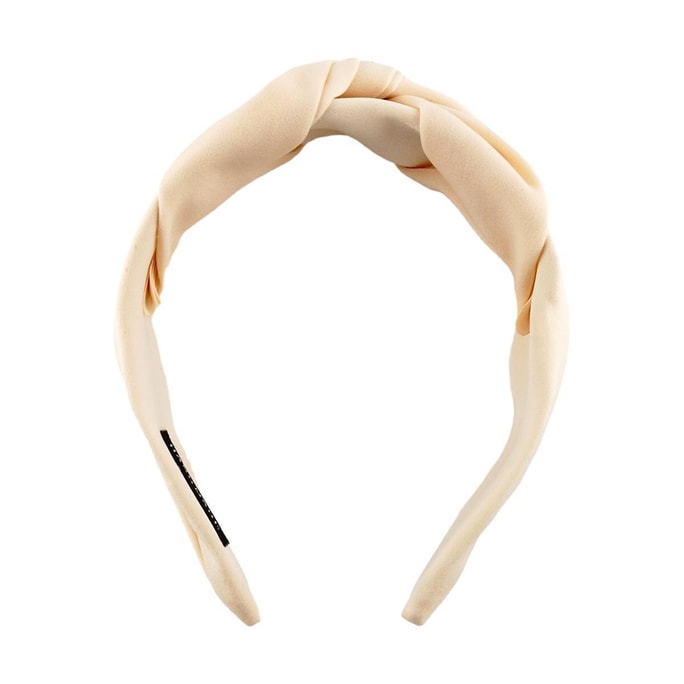French Fabric Knot Headband Ivory