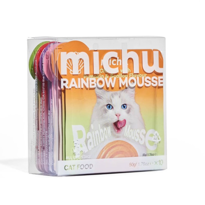 Michu Rainbow Mousse Mixed Flavour(5 Flavors *2pcs)