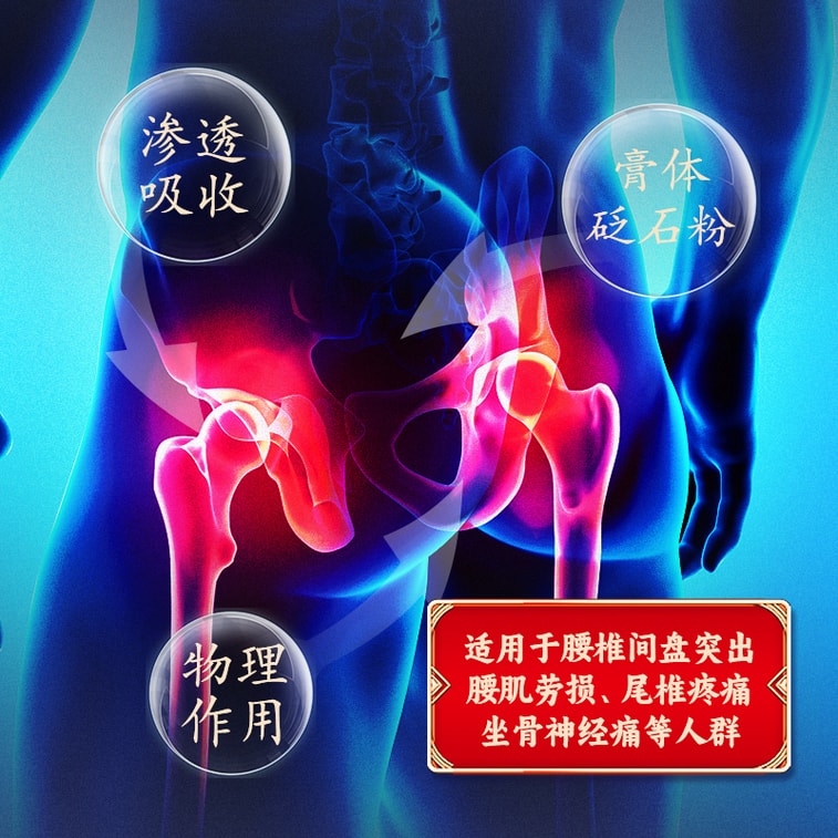 완타이이 [글로벌 굿즈 페스티벌] 좌골신경통 및 요추 근육통 완화 특수 패치 (5개입/박스) - 허리 통증, 요추 디스크 압박, 좌골신경 손상에 효과적입니다. 3