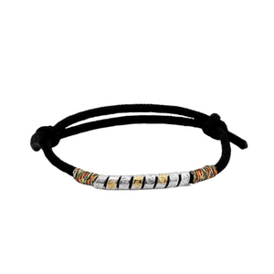 One Standard Pure Silver Multicolored Hand Rope With Auspicious Words Of Good Fortune And Luck.