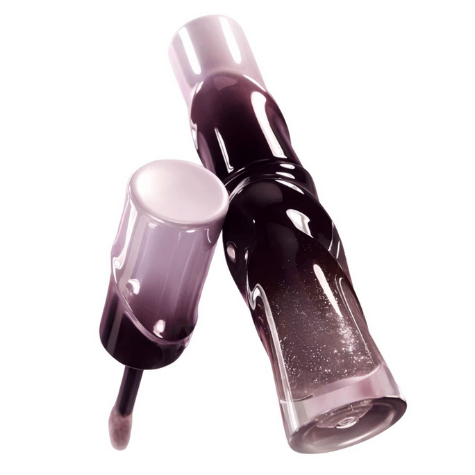Lip Gloss Mirror Finish Lip Glaze Transparent Three Dimensional Modeling Lip #104 Desire Pool Pink Brown Wild Rose Rich and Understated Drunken Wine Scent 3.8ml 1 Piece