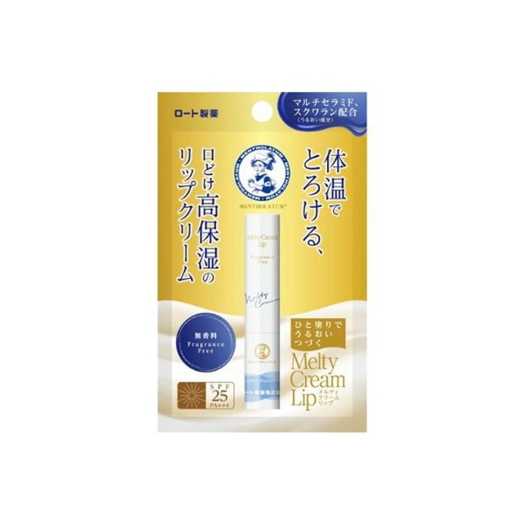 MENTHOLATUM 日本製 MENTHOLATUM メンソレータム トップリッチクリームリップクリーム 無香料 SPF25/PA+++ 2.4g  #ランダム包装 - Yami