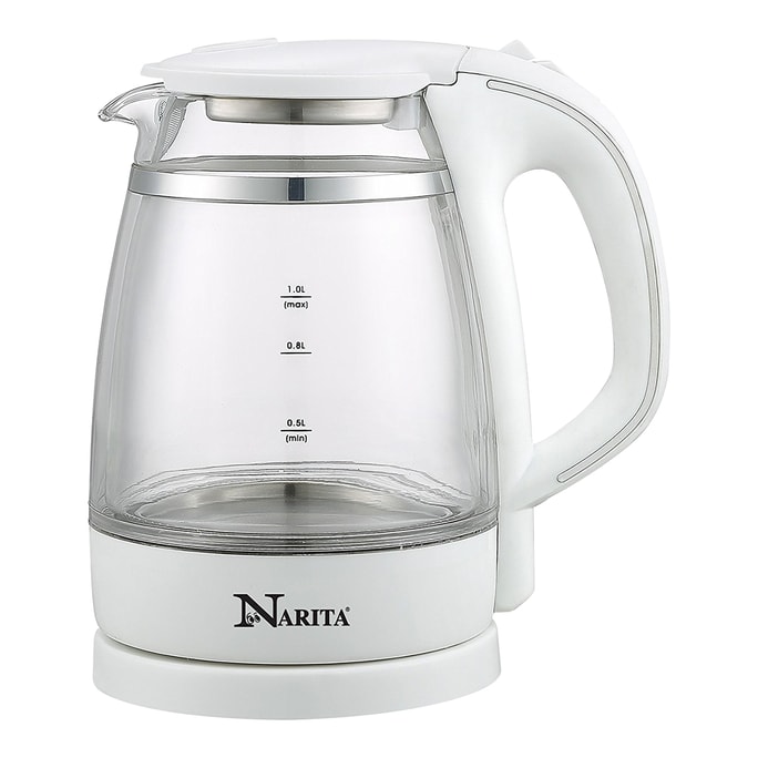 【Low Price Guarantee】Double Wall Electric Glass Water Kettle 1.0L GK1201D 1 Year Mfg Warranty, 120V