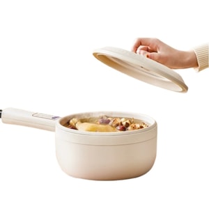 Mini Electric Cooker—Compact Multi-Function Hot Pot, Electric Steamer, Wok, And All-Purpose Cooker—Small Household Appliance, 1.8L, Single Unit