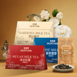 花田萃 茉莉雪芽无糖即溶乳茶 7袋装 140g【茉莉奶白同款】【0糖0反式脂肪酸】【便携直饮袋】