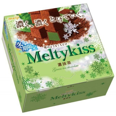 DHL直发【日本直邮】日本明治MEIJI 冬季限定雪吻 MELTYKISS  特级抹茶巧克力 60g