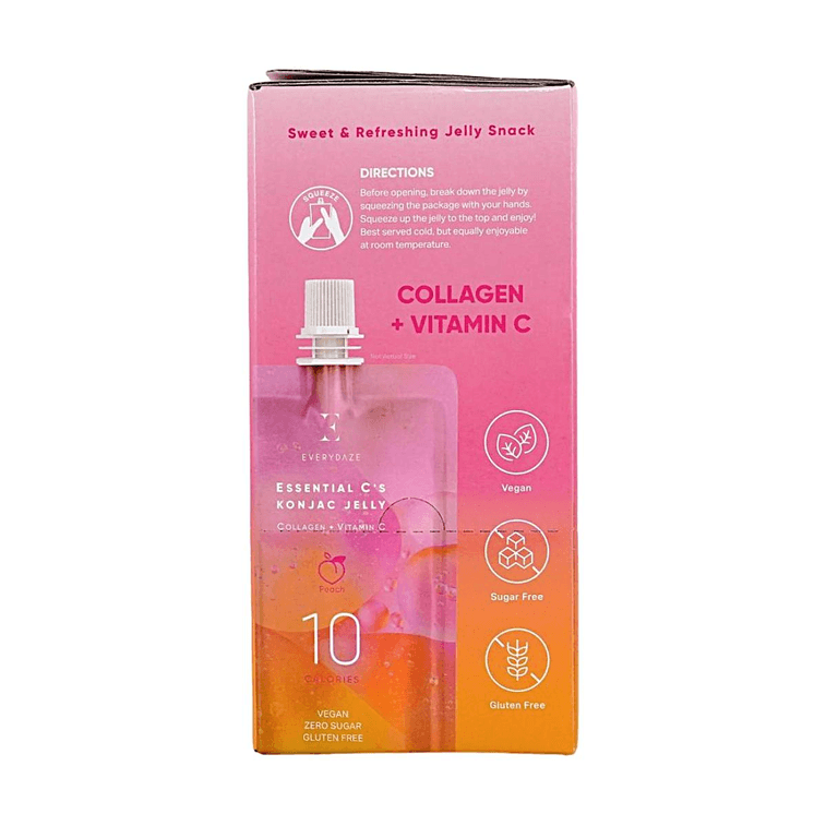 韓國EVERYDAZE 膠原蛋白維C魔芋果凍 純素零糖低卡瘦身美容 桃子口味 150ml*10支入【吃前捏一捏 冷藏後更好吃】 7