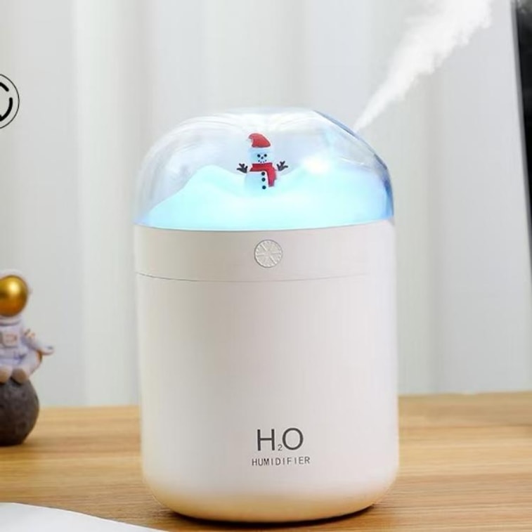 [귀여운 크리스마스 눈사람] 중국 LLD Leleduo 귀여운 반려동물 야간 조명 가습기 핑크 1개 3