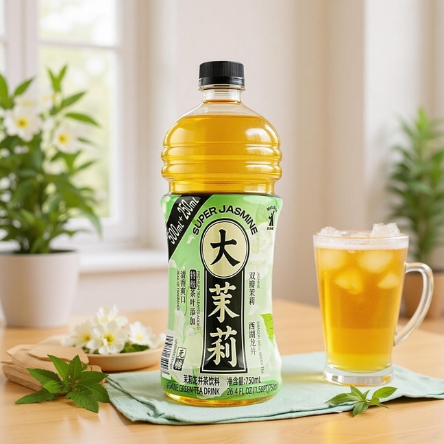 麦多维多 大茉莉 茉莉龙井茶饮料 750ml【清爽零糖低卡】【特级西湖龙井茶添加】