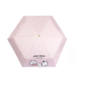 Joke Bear Genuine umbrella Sun Protection Umbrella UV Protection Suitable For Both Sunny and Rainy Days High Appearance Level Manual Heat-resistant Compact Portable - Pink 1Pc