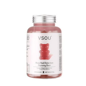 【中國直郵】小熊軟糖補鐵紅潤氣色鐵元素60g*1瓶