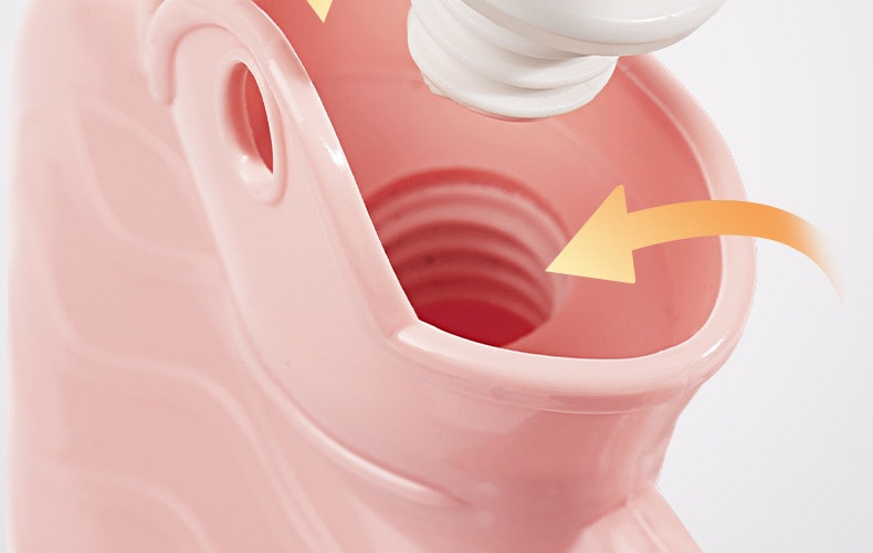 PVC Water-Filled Plush Hot Water Bag Cute Explosion-proof Hand Warmer Removable Washable Blue