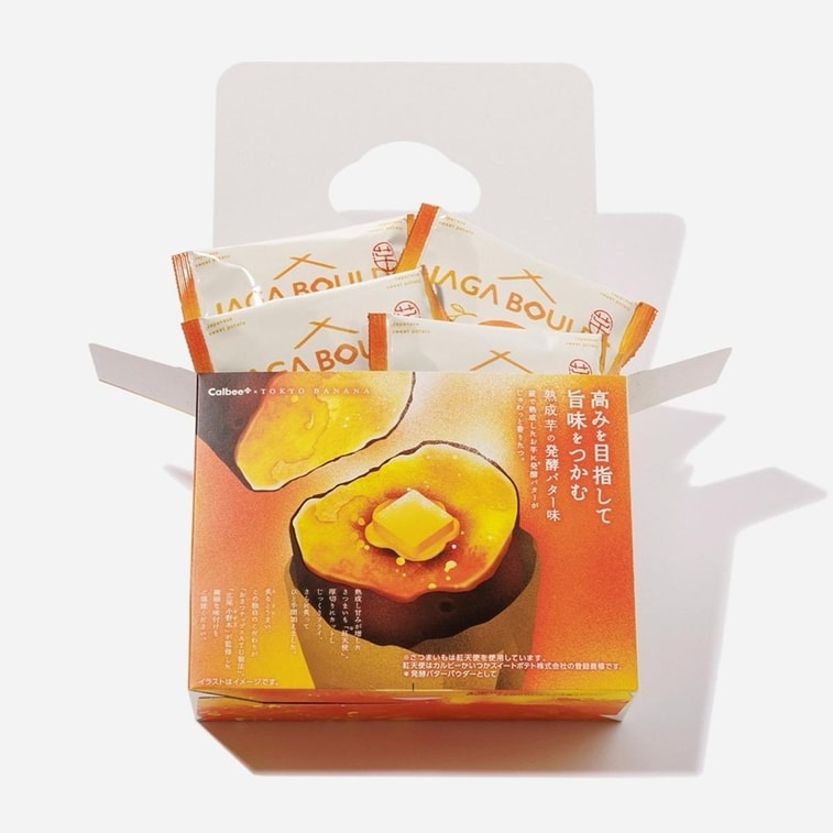 カルビー×東京バナナ じゃがいもボールデ、さつまいもチップスギフトボックス、発酵バター風味、4個入り（1個2.53オンス） 7