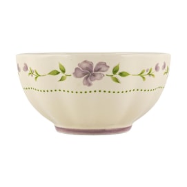 GOLDEN LION Milky White Glaze Dai Jiaren Ceramic Bowl, 4.5-inch Lotus Design, 380ML