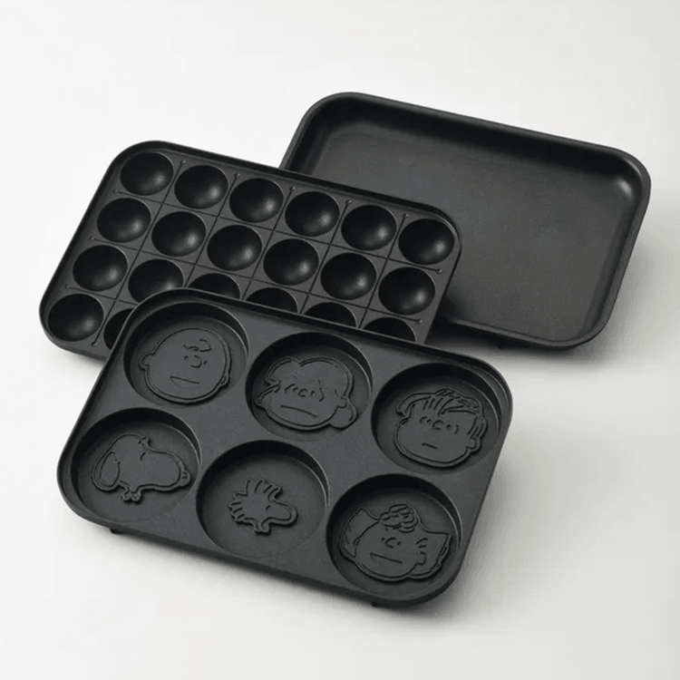 キッチン家電 PEANUTS Kitchen Compact Hot Plate BRUNO Compact Electronic Grill Hot Plate Pancake Maker Takoyaki
