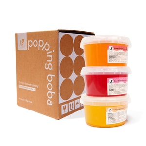 Popping Boba Classic Fruity Trio 500gx3  Mango Strawberry Peach  Instant Topping