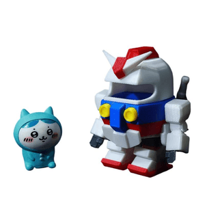 【中国直邮】玩乐主义 新作うさぎchiikawaガンダムフィギュア マグネット式組み立てモデル 可愛い 7.1*6.4cm *1点装