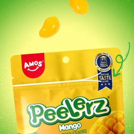 Peelerz Peelable  Gummy Candy , Mango Flavor, 6oz【Made With Real Fruit Juice】