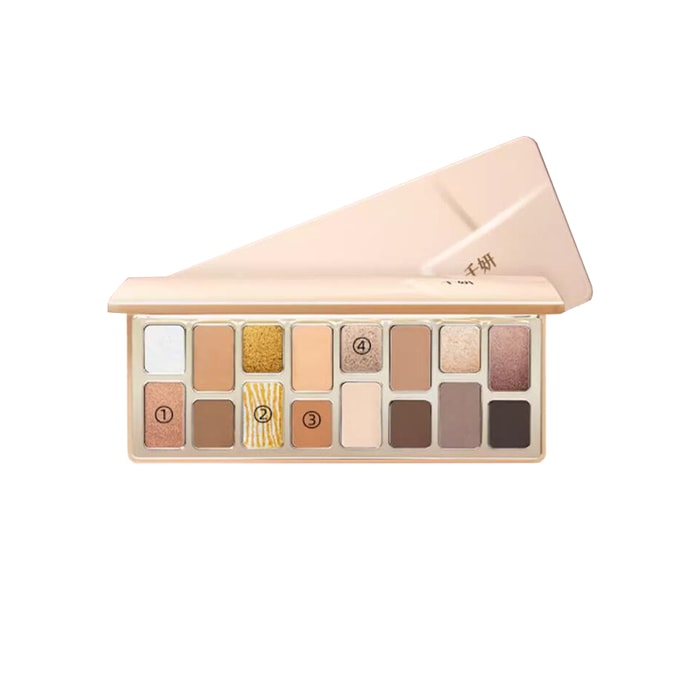 【中国直送】Qianyan 16 カラー アイシャドウ パレット ハイパー カラー ハイライト カウハード ブルー グリーン ピンク スパンコール マット スモーキー メイクアップ #11 Nature-Escape Qianjin Palette 新製品 ハロウィン メイクアップ
