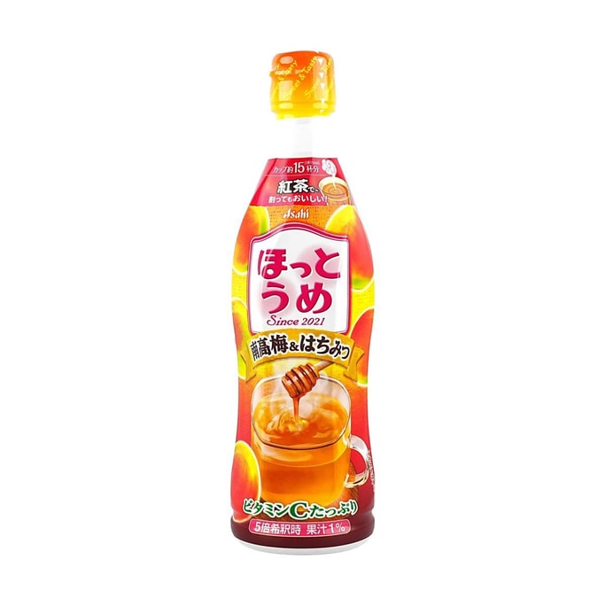 日本ASAHI朝日  CALPIS可尔必思 蜂蜜梅子浓缩果汁饮料 470ml 【5倍稀释饮用】【维C补给】