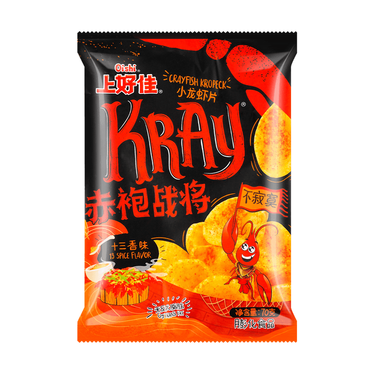 上好佳 小龍蝦片 十三香味 70g 4
