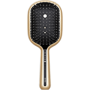 Hydrating Hair Massage Brush – High-Frequency Vibration & 650nm Red Light For Scalp Care, Micron Mist Spray & 50M Negative Ions Anti-Frizz, Hair Care Styling Set, Golden – 1 Set