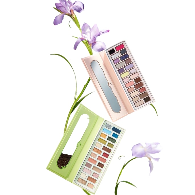 【中国直送】千眼24色アイシャドウパレット、新アースカウハードブルー＆ブラックスモーキーマルチカラーシリーズ#Springパレット【アップグレード版】16g