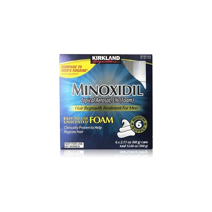 Kirkland Hair Regrowth Treatment 5% Minoxidil Foam For Men 6- Month