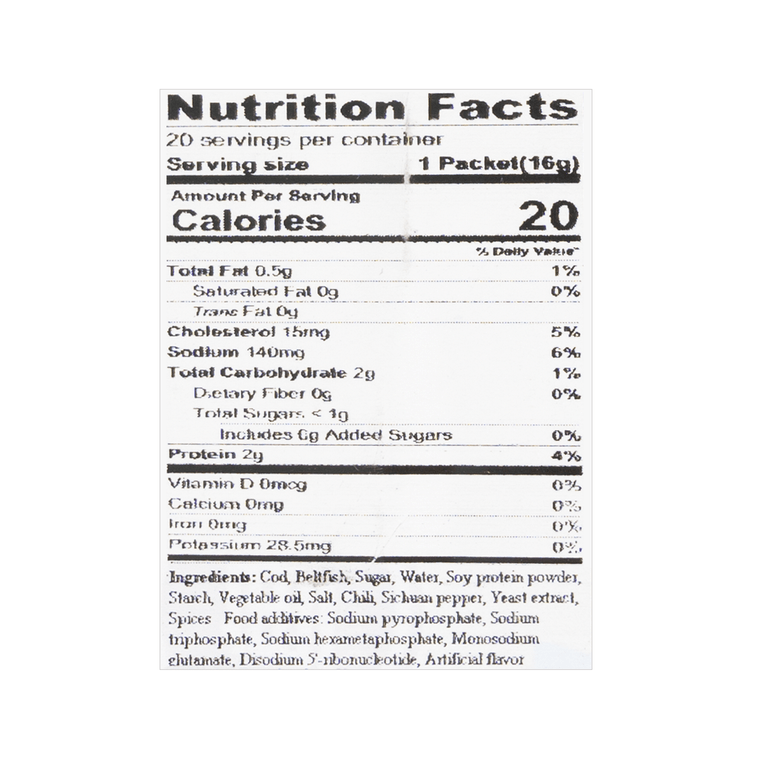 Cod Fish Stick Original Flavor 18*20pcs 6