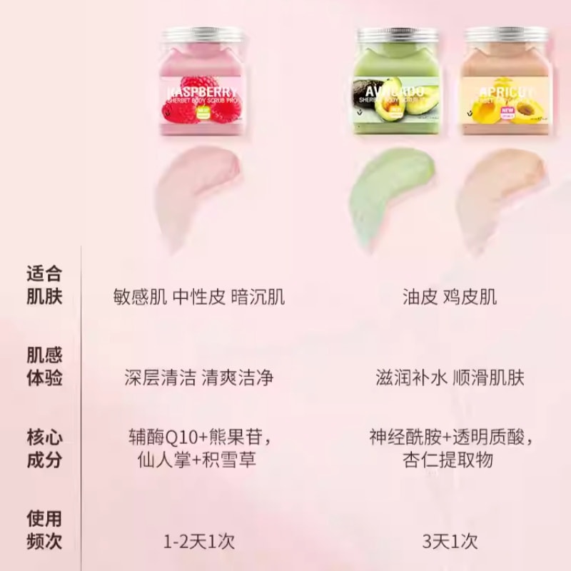 【中国直邮】 泰国 BEAUTY BUFFET 美丽蓓菲树莓海盐身体磨砂膏清洁去角质350ml*1罐