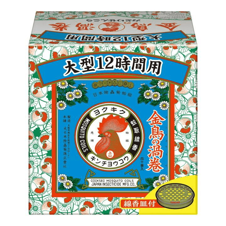 キンチョーです。 日本直邮】 日本 KINCHO 金鸟螺旋驱虫剂 大型 12小时用(纸盒) 40份 驱