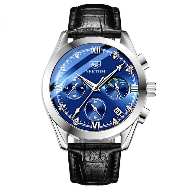 商品详情 - 中国 耐顿nektom 爆款 男士皮带石英表潮流防水夜光 精钢