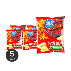 Potato Chips, Chongqing Mala Hot Pot Flavor, 1.97 oz *5【5 Packs】【0 Trans Fat】