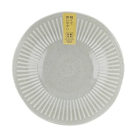 日本NITORI 撥水十草系列 日日本輕圓餐碗 灰白 16.5cm